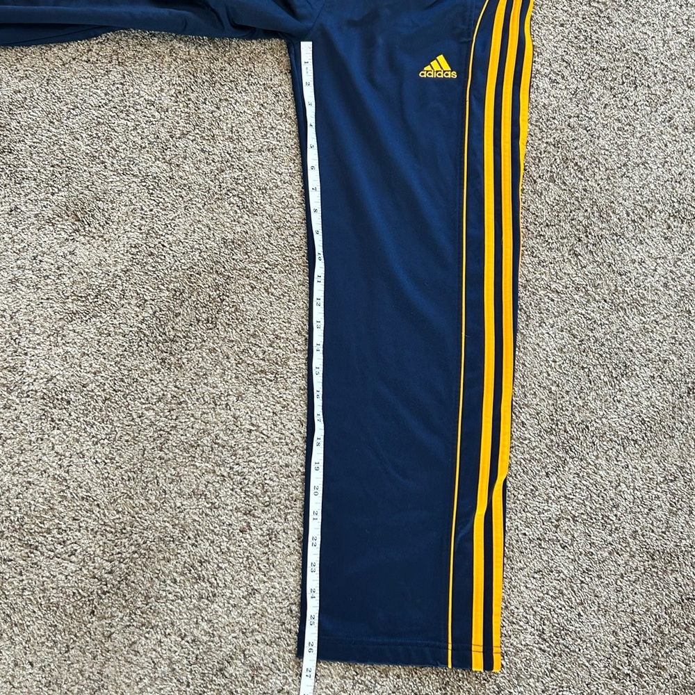 Adidas 3 Stripe Blue & Orange Activewear Track Pants Straight Leg Youth M 10/12 - Picture 14 of 14